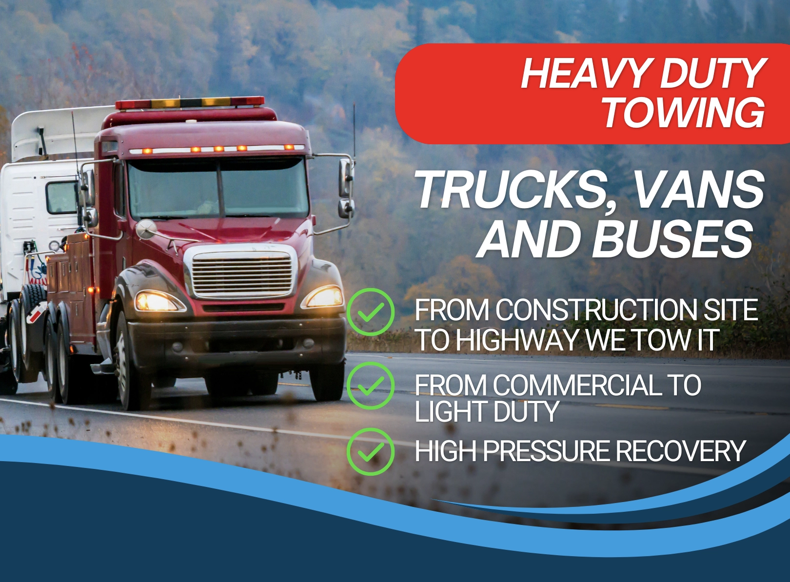 Blue and White Modern Towing Service Instagram Post2